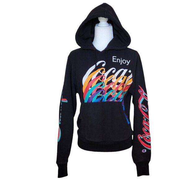 Champion and Coca Cola Collab Reverse Weave Graphic Hoodie NEW Unisex - Picture 2 of 16
